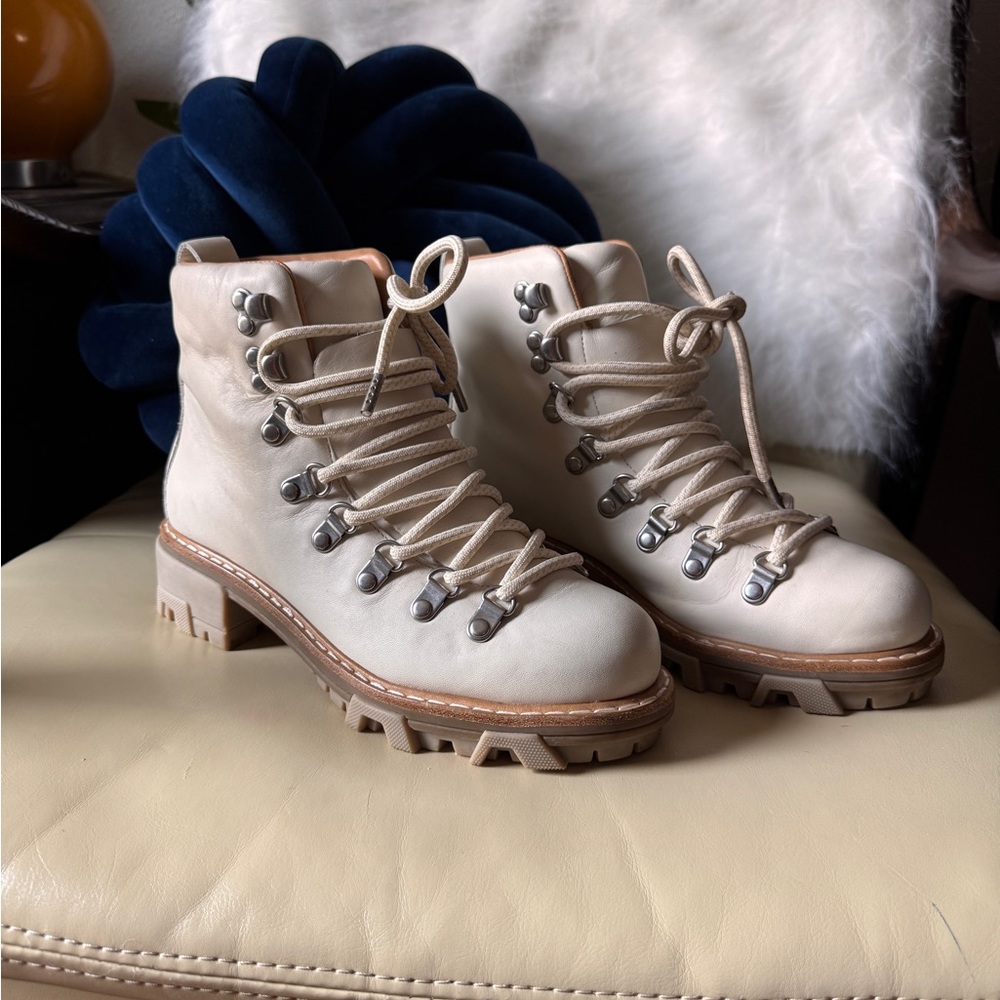 Rag & Bone Cream Combat Boots